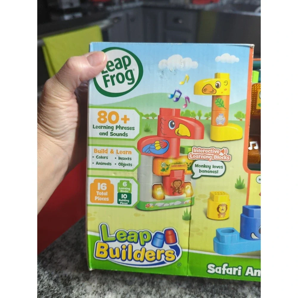 Leap Frog Leap Builders Safari Animals Interactive Learning Blocks **NEW**